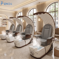 Fauteuil de pédicure électrique professionnel inclinable avec spa pour les pieds et massage pour salon de beauté