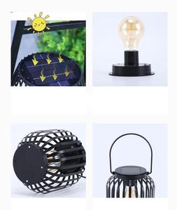 Retro <strong>Vintage</strong> Solar Metal Hanging Lantern Patio <strong>Light</strong> - Product Image 5
