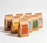 Sachet de café en plastique refermable de qualité alimentaire, compostable, biodégradable, personnalisé et respectueux de l'environnement