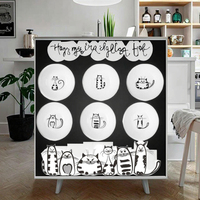 Mini assiettes à collation/appetizer en porcelaine fine, peintes à la main, motif chat de dessin animé mignon, écologiques, pour salade et dîner, 1 pièce/ensemble