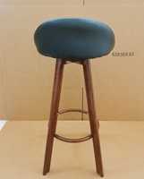 Siège en cuir véritable PU nordique, pieds en métal, tabouret de chaise de bar pivotant de cuisine, prix d'usine