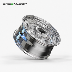 Ruedas de Alambre GREENLOOP Knock Off de 7 Pulgadas con Diseño Cóncavo para Autos Clásicos, Lowriders, Vintage, Caprice, Cutlass, <span class=keywords><strong>Deville</strong></span> - Product Image 5