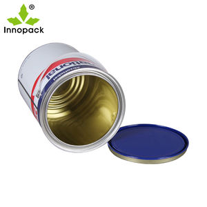 Boîte de peinture métallique de 1 gallon avec poignée, boîte ronde vide de 4 litres pour peinture, boîtes de conserve transparentes de quart de gallon - Product Image 5