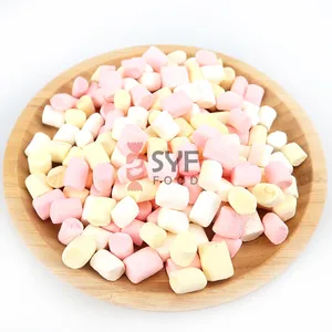 OEM marshmallow manufacturer wholesale Custom cotton candy hot selling mini size colours marshmallow