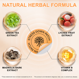 Acentialabs自然除去ストレス経皮パッチ生分解性抗ストレスパッチリラクゼーション不安解消 - Product Image 2