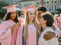 Nouvelle Robe de Remise de Diplôme Rose 2026 pour Femmes et Dames