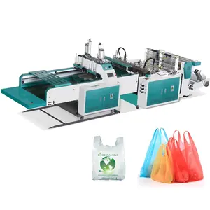 Mini borsa automatica in polietilene che fa macchina per la produzione di sacchetti di t-shirt in plastica