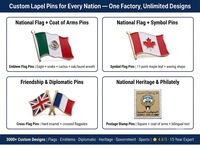 Épinglette en émail dur personnalisée avec drapeau national du Mexique, badge souvenir touristique avec drapeau de l'aigle mexicain