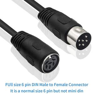 Din 6pin Nam để nữ cắm <span class=keywords><strong>Midi</strong></span> mở rộng AV Adapter cáp cho các thiết bị âm thanh kỹ thuật số - Product Image 4