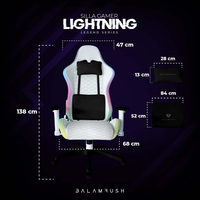 Chaise de jeu noire réglable en hauteur avec support lombaire, chaise d'e-sport en cuir respirant de qualité supérieure, livraison gratuite aux Philippines