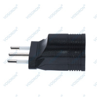 Adaptateur de prise de courant PDU UPS, convertisseur de prise USA NEMA 5-15R vers prise italienne à trois broches en PVC moulé 10A, adaptateur de voyage