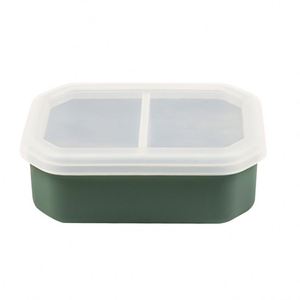 Silicone <b>Lunch</b> <b>Box</b> Custom Logo Outdoor Portable Storage <b>Compartment</b> Sealing Leak-Proof Food Grade Microwaveable - Product Image 1