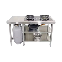 Table de travail en acier inoxydable épaissi, facile à nettoyer, taille personnalisée, planche à découper pour légumes, plan de travail pour hôtel et restaurant