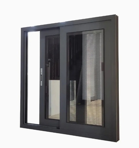 Modern tasarım alüminyum sürgülü kapı pencere alüminyum alaşımlı çerçeve paslanmaz çelik ekran netleştirme yatay açılış Bay pencere - Product Image 1
