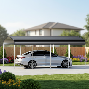 ESGC1220 Sortie d'usine Abri <span class=keywords><strong>de</strong></span> voiture en métal pour une voiture, <span class=keywords><strong>garage</strong></span> extérieur préfabriqué en acier, toit <span class=keywords><strong>ouvert</strong></span>, abri <span class=keywords><strong>de</strong></span> jardin, <span class=keywords><strong>garage</strong></span> <span class=keywords><strong>de</strong></span> stockage pour <span class=keywords><strong>moto</strong></span> - Product Image 1