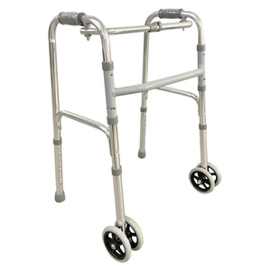 Rong Jun <b>Walker</b> Aluminum Alloy Four Wheel <b>Folding</b> Easy Storage For Elderly Mobility Aid - Product Image 3