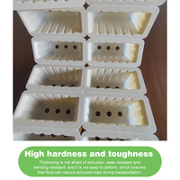 Plateau de culture pour semis de micro-légumes en plastique biodégradable à base d'amidon de maïs, personnalisé, 128 cellules