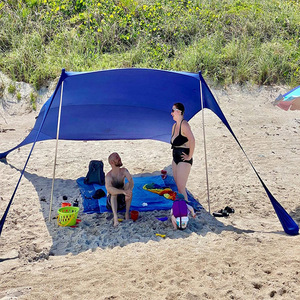 Portable Outdoor Sunshade <b>Tent</b> <b>Waterproof</b> Rainproof Sunproof Beach Camping Tarpaulin Made of Canvas and PVC - Product Image 2