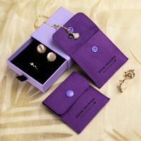 Caja de Joyería Ecológica de Lujo con Cierre de Broche Rosa, Forro de Terciopelo, Asa de Listón, Personalizada, de Cartón Rígido para Boutique