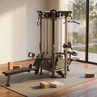 Équipement de fitness commercial pour salle de sport intérieure CX8049 – Machine à poulie simple 4 stations pour l'entraînement des pectoraux, des bras, des jambes et des épaules – Musculation