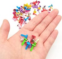 100 Piezas de Pasadores Multicolores de 8*14mm, Sujetadores de Papel para Scrapbooking, Manualidades y DIY