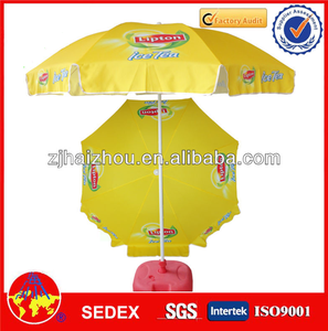 2020 nuevo producto 1,8 m Lipton sombrilla promocional sol playa marca paraguas promocional - Product Image 2