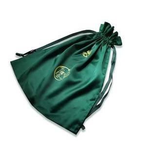 Silk Satin Underwear Storage <b>Pouch</b> Dust-Proof <b>Drawstring</b> Bag Eco-Friendly & Fashion 20x30cm Custom Gift Bag - Product Image 6