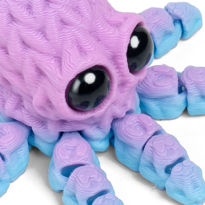 Vashine Aimants de réfrigérateur amusants en PLA imprimé en 3D, pieuvre flexible en cristal, jouets animaux marins, figurines de dessin animé pour enfants - Product Image 5