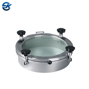 음식 급료 스테인리스 SS304 압력 Manway 양조 탱크 광경을 가진 둥근 맨홀 덮개 유리 - Product Image 3