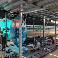Chaudière à eau chaude industrielle horizontale commerciale au diesel et au gaz naturel, automatique et économe en énergie