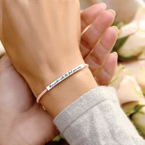 Bracelet Motivationnel en Acier Inoxydable, Souviens-Toi Qui Tu Es, Bracelet Design Tube - Product Image 6