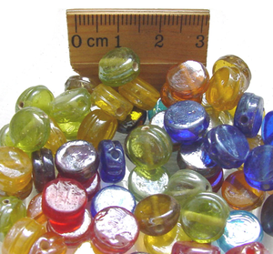 Perles en verre et cristal de Murano de la marque FE, formes ovales/rondes, couleurs mélangées, pour la fabrication de bijoux, lot en vrac dans une boîte - Product Image 5