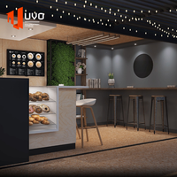 Magasin de conteneurs en acier préfabriqués de luxe, café-bar-restaurant mobile, maison modulaire, design personnalisé, boutique extérieure