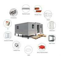 Maison conteneur modulaire préfabriquée extensible pour chambre à coucher, design moderne du milieu du siècle, pour logement temporaire d'événements sportifs, village d'athlètes