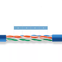 Câble LAN UTP CAT6 intérieur pour ordinateur, conducteur massif en cuivre nu CCA 24AWG 23AWG 305m, pour usage en bâtiment et extérieur, OEM ODM