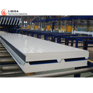 Nhanh chóng cài đặt giá rẻ vật liệu tái chế EPS/PU/PIR/khoáng sản len Sandwich Panel cho kết cấu thép xây dựng - Product Image 5