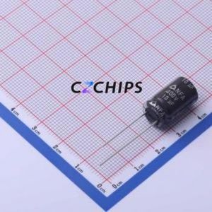 Condensador Electrolítico de Aluminio NFA400V10M10*16 LO de Montaje Pasante, D10xL16mm 10uF 20% 400V 75mA-120Hz - Product Image 1