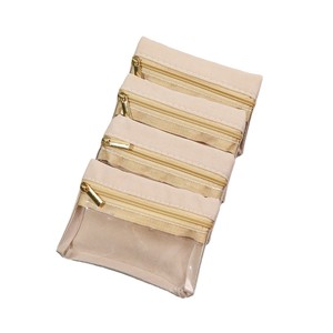 Bolsa de Almacenamiento de Joyas Portátil con Cierre, Beige, 8x11, de Tela, para Empaque de Joyería - Product Image 4