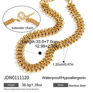 สร้อยคอแฟชั่นสแตนเลสสตีลชุบทอง 18k <span class=keywords><strong>รูป</strong></span>เลขแปด สำหรับผู้หญิง ขายส่งจาก CAIOOCHE - Product Image 5