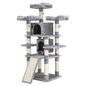 Wholesale and Customized Original Design Faux Fur Hemp Rope Cat Tree Scratch Post