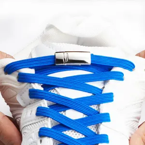 2023 Magnetic Shoelace Elastic Flat Shoe laces No Tie Shoelaces Quick Magnetic Lock Lazy Laces for Kids and Adult 100 Colors