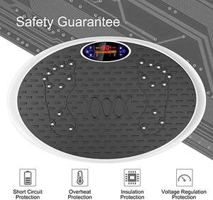 Mesin Latihan Pelat Getaran, Pijat Bergetar Seluruh Tubuh, untuk Latihan Rumah dan Membentuk dengan Pita Resistensi Loop, Jarak Jauh - Product Image 4