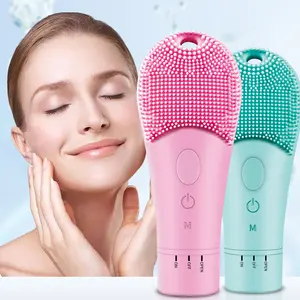 Oem odm New Private Label Elektrische Sonic Gesichts reinigungs bürste Wasserdichter Gesichts reiniger Silikon LED Gesichts bürste Beauty Tool