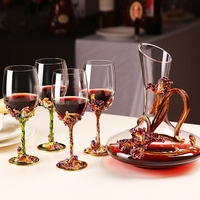 Verre porte-gobelet à vin peint à la main tasse à thé vin style chinois tasse à vin
