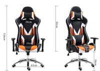 Silla Gamer de Oficina Tradicional Convertible Scorpion Pro Negra y Roja de Cuero PU Personalizada a Precio Económico para Juegos de PC