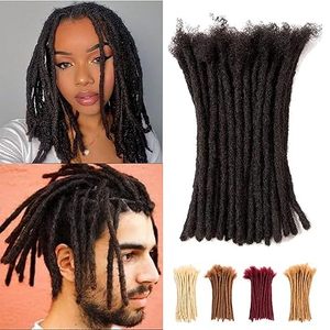 Extensions de dreadlocks en cheveux humains 100% naturels pour hommes/femmes, peuvent être teintes, extensions de dreadlocks douces - Product Image 1