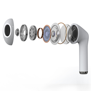 Audífonos DEVIA, Nueva Tendencia, Mejor Sonido, Cancelación de Ruido, TWS Inalámbricos, Mini, Blanco y Negro, para Dormir - Product Image 3