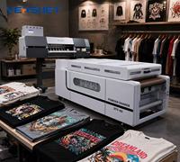 Imprimante DTF haute vitesse 60 cm 4 têtes avec agitateur de poudre pour impression par transfert thermique sur textile et t-shirts