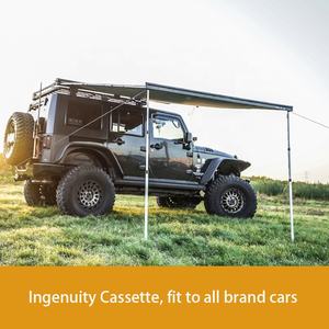 Porte-bagages rétractable pour <span class=keywords><strong>camping</strong></span> en plein air 8x8 pieds SUV/camions/4WD/ 4 coureurs, auvent de toit, auvent latéral de voiture - Product Image 2