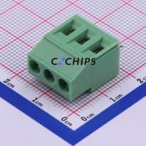 XY129V-B-5.0-3P Screw Terminal Block Through hole Component (THT),P=5mm Connector 1x3P 5mm Green Through Hole - Product Image 1